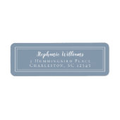 Einfache Hochzeit RSVP Dusty Blue und White (Vorne)