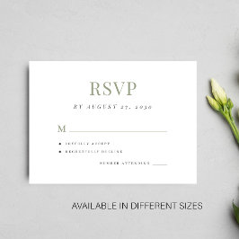 Einfache Hochzeit Rsvp elegante Hochzeitskarte Begleitkarte