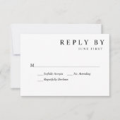 Einfache Hochzeit RSVP Karte (Vorderseite)