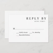 Einfache Hochzeit RSVP Karte (Vorne/Hinten)