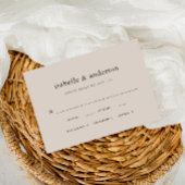 Einfache Hochzeit RSVP Karte
