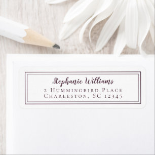 Einfache Hochzeit RSVP Lila