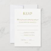 Einfache Hochzeit RSVP PostCard Einladung (Vorderseite)
