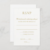 Einfache Hochzeit RSVP PostCard Einladung (Vorne/Hinten)