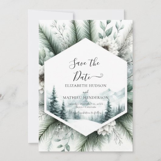 Einfache Hochzeit Save The Date (Vorderseite)