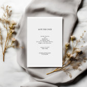 Einfache Hochzeit Save the Date mit Foto