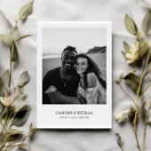 Einfache Hochzeit Save the Date mit Foto