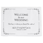 Einfache Hochzeit schwarz-weiß Große Geschenktüte (Vorderseite)