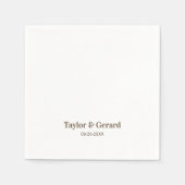 Einfache Hochzeit Serviette (Vorderseite)