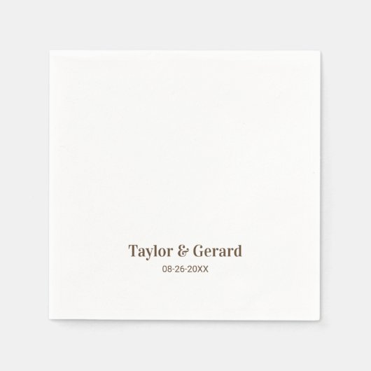 Einfache Hochzeit Serviette (Vorderseite)