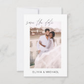 Einfache Hochzeit Speichern Sie das Date-Foto Mini Save The Date (Vorderseite)