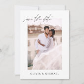Einfache Hochzeit Speichern Sie das Date-Foto Mini Save The Date (Vorderseite)