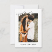 Einfache Hochzeit Speichern Sie das Date-Foto Mini Save The Date (Vorderseite)