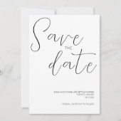 Einfache Hochzeit speichern Sie das Datum der Einl Einladung (Vorderseite)