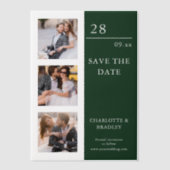 Einfache Hochzeit Speichern Sie das Foto Datum Pergament Einladungen (Vorderseite)