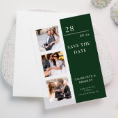 Einfache Hochzeit Speichern Sie das Foto Datum Pergament Einladungen