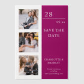 Einfache Hochzeit Speichern Sie das Foto Datum Pergament Einladungen (Vorderseite)