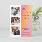 Einfache Hochzeit Speichern Sie das Foto Datum Save The Date (Stehend Vorderseite)