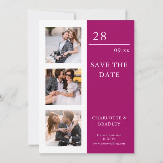 Einfache Hochzeit Speichern Sie das Foto Datum Save The Date (Vorderseite)