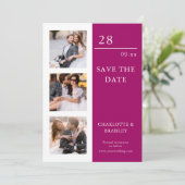 Einfache Hochzeit Speichern Sie das Foto Datum Save The Date (Stehend Vorderseite)