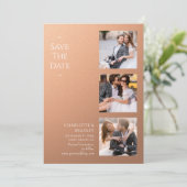 Einfache Hochzeit Speichern Sie das Foto Datum Save The Date (Stehend Vorderseite)