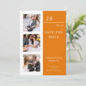Einfache Hochzeit Speichern Sie das Foto Datum Save The Date (Stehend Vorderseite)