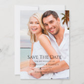 Einfache Hochzeit Speichern Sie das Foto Datum Save The Date (Vorderseite)