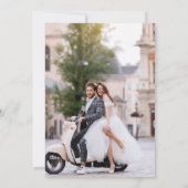 Einfache Hochzeit Speichern Sie das Foto Datum Save The Date (Rückseite)
