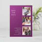 Einfache Hochzeit Speichern Sie das Foto Datum Save The Date (Stehend Vorderseite)