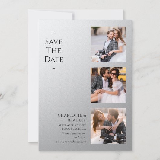Einfache Hochzeit Speichern Sie das Foto Datum Save The Date (Vorderseite)