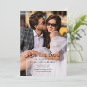 Einfache Hochzeit Speichern Sie das Foto Datum Save The Date (Stehend Vorderseite)
