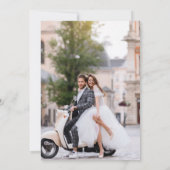 Einfache Hochzeit Speichern Sie das Foto Datum Save The Date (Rückseite)