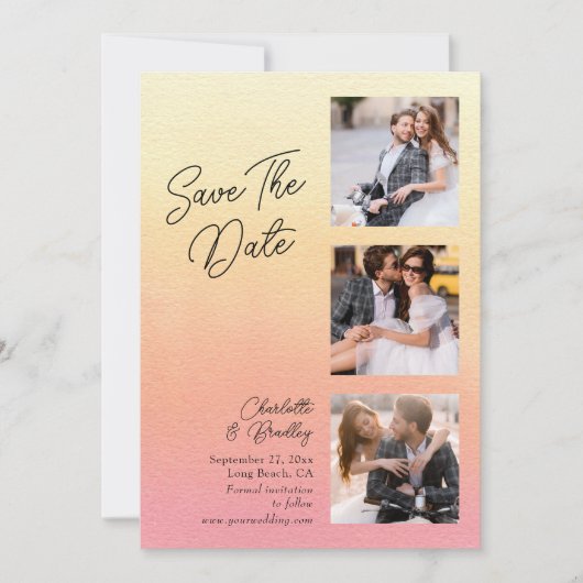 Einfache Hochzeit Speichern Sie das Foto Datum Save The Date (Vorderseite)