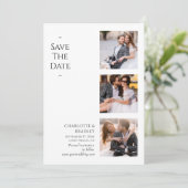Einfache Hochzeit Speichern Sie das Foto Datum Save The Date (Stehend Vorderseite)