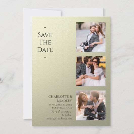 Einfache Hochzeit Speichern Sie das Foto Datum Save The Date (Vorderseite)