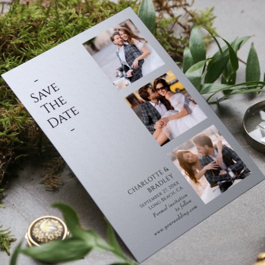 Einfache Hochzeit Speichern Sie das Foto Datum Save The Date