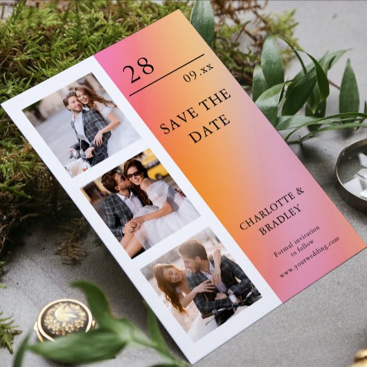 Einfache Hochzeit Speichern Sie das Foto Datum Save The Date