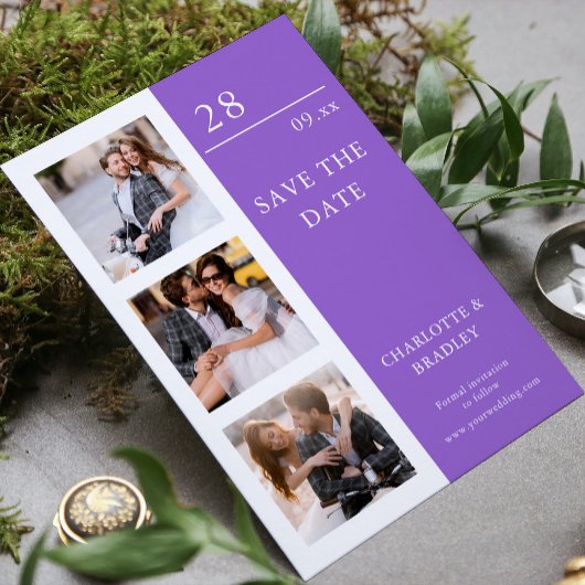 Einfache Hochzeit Speichern Sie das Foto Datum Save The Date