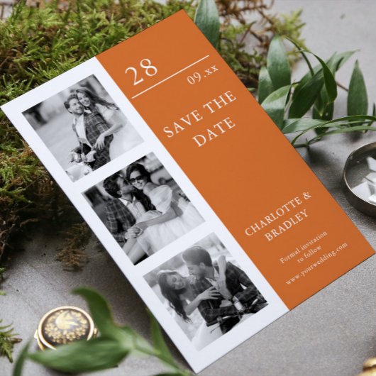 Einfache Hochzeit Speichern Sie das Foto Datum Save The Date