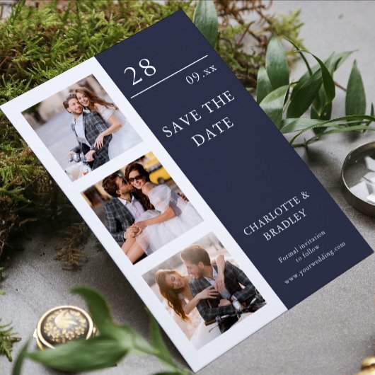 Einfache Hochzeit Speichern Sie das Foto Datum Save The Date