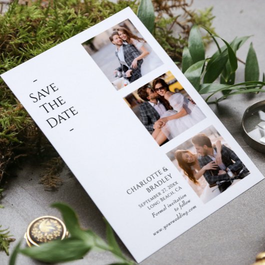 Einfache Hochzeit Speichern Sie das Foto Datum Save The Date