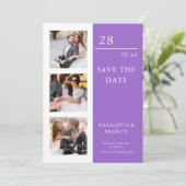 Einfache Hochzeit Speichern Sie das Foto Datum Save The Date (Stehend Vorderseite)