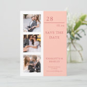 Einfache Hochzeit Speichern Sie das Foto Datum Save The Date (Stehend Vorderseite)