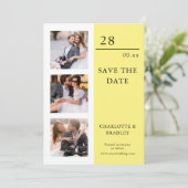 Einfache Hochzeit Speichern Sie das Foto Datum Save The Date (Stehend Vorderseite)