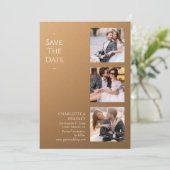 Einfache Hochzeit Speichern Sie das Foto Datum Save The Date (Stehend Vorderseite)