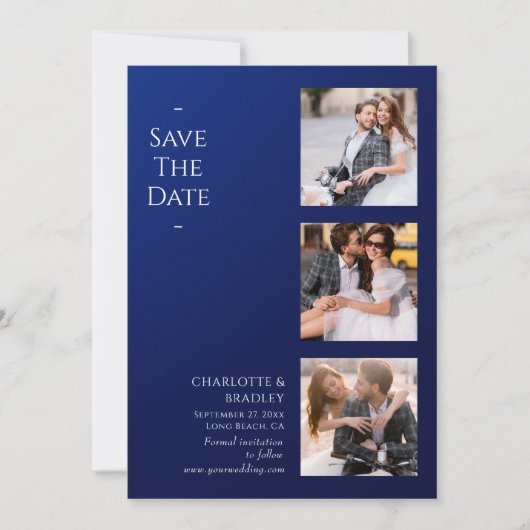 Einfache Hochzeit Speichern Sie das Foto Datum Save The Date (Vorderseite)