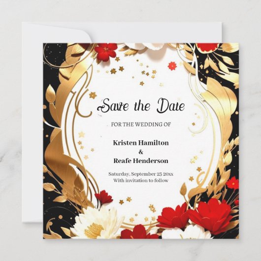 Einfache Hochzeit Speichern Sie die Datumskarte Save The Date (Vorderseite)