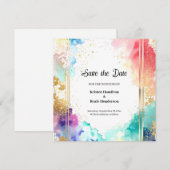 Einfache Hochzeit Speichern Sie die Datumskarte Save The Date (Vorne/Hinten)