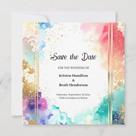 Einfache Hochzeit Speichern Sie die Datumskarte Save The Date (Vorderseite)