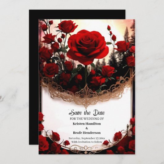 Einfache Hochzeit Speichern Sie die Datumskarte Save The Date (Vorne/Hinten)